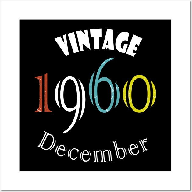 1960 Vintage December Birthday Wall Art by rashiddidou